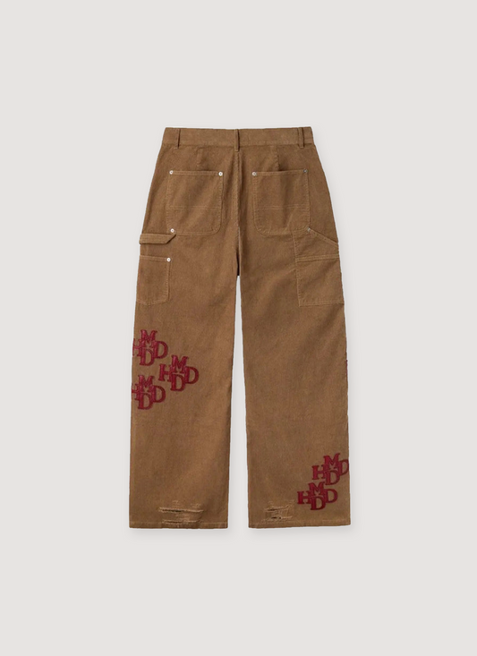 HMDD Patch Cord Double Knee Pants Brown