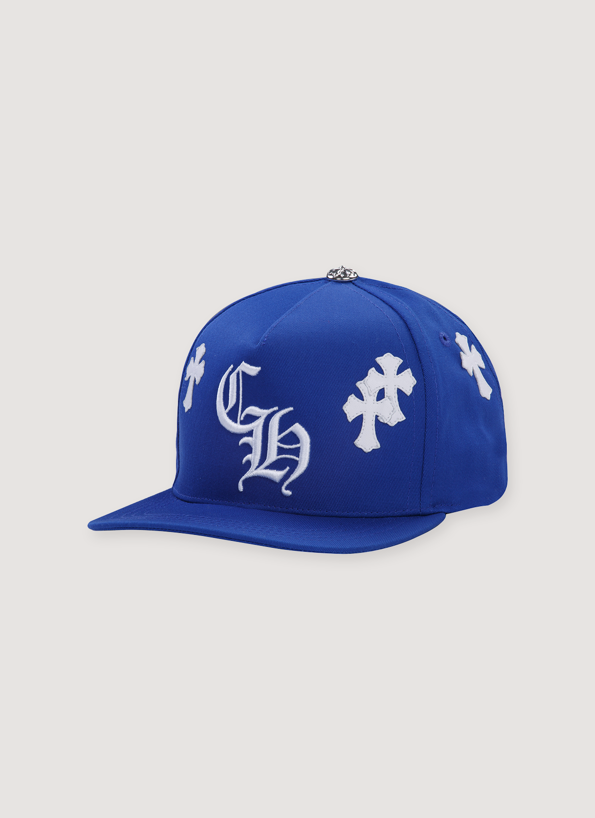 Chrome Hearts Cemetery Cross Patch Baseball Cap Blue