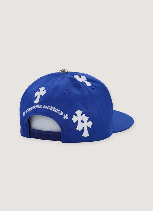 Chrome Hearts Cemetery Cross Patch Baseball Cap Blue