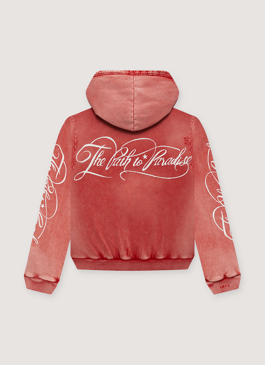 Hellstar Path to Paradise Zip Up Vintage Red