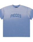 Pieces Stencil Tee Washed Pacific Blue