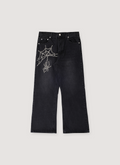 Boredom Kills Spider Pearl Denim Black Boredom Kills Spider Pearl Denim Black - Image 1 | Authenticated at Pieces Los Angeles