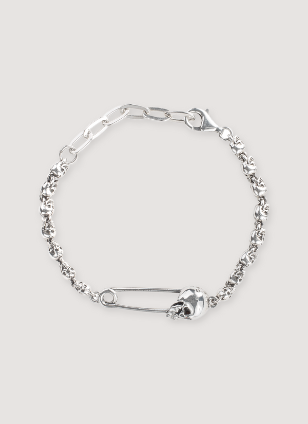 For Those Who Sin Skull Pin Bracelet Silver Skull Pin Bracelet Silver - Authenticated Bracelets | Pieces Los Angeles