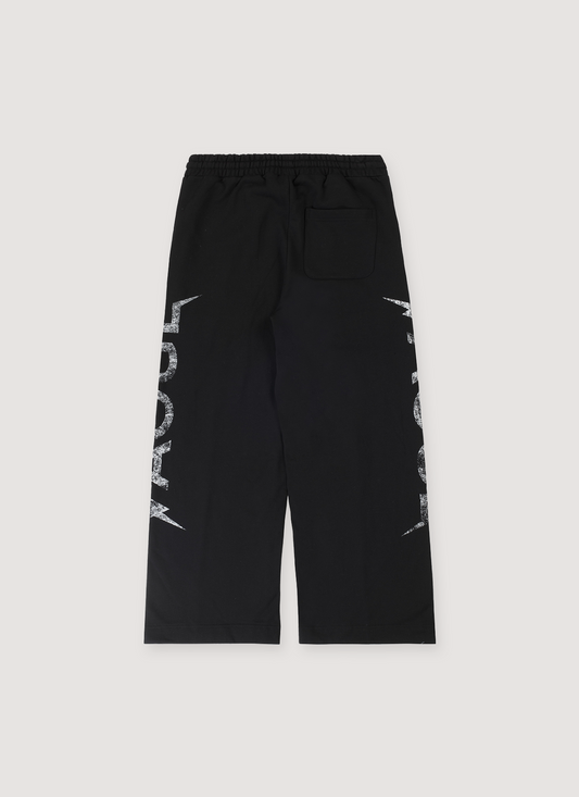 Vague Studios Pleated Logo Sweatpants Black