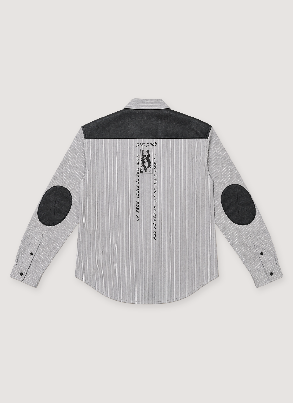 Richil Melancholy Portrait Button Down Shirt Grey Richil Melancholy Portrait Button Down Shirt Grey - Image 2 | Authenticated at Pieces Los Angeles