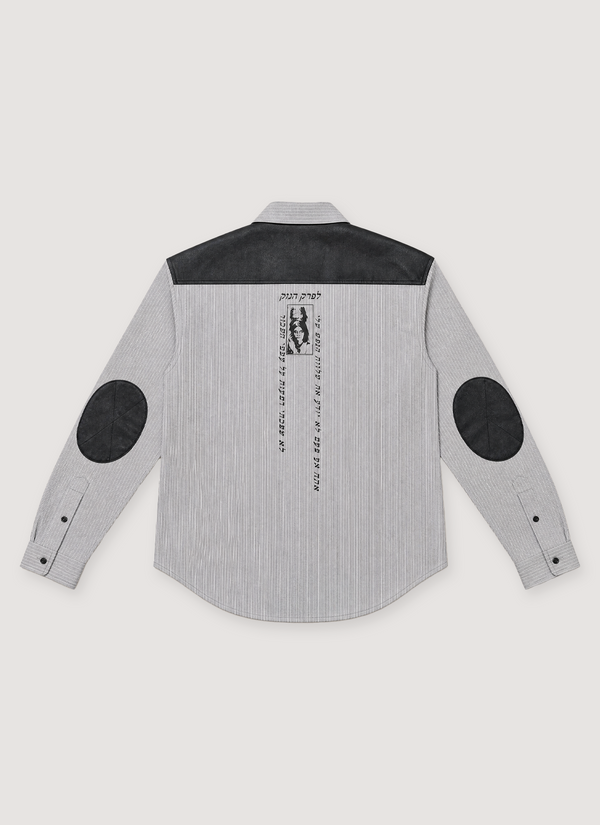 Richill Melancholy Portrait Button Down Shirt Grey alternate view - Shop at Pieces Los Angeles