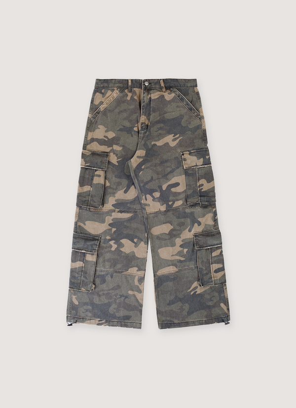 Vague Studios Precious Cargo Pants Camo Precious Cargo Pants Camo - Authenticated Trousers | Pieces Los Angeles