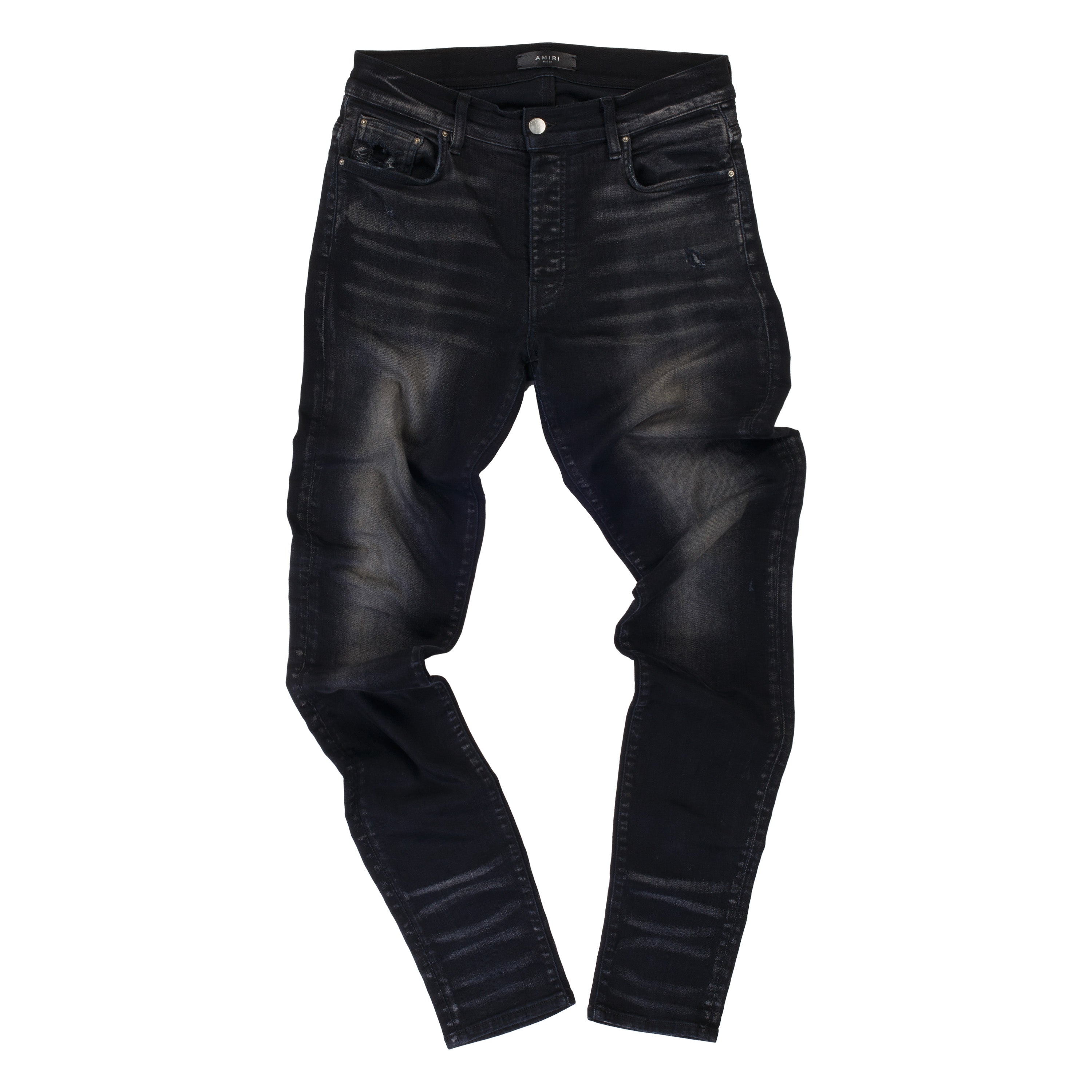 アミリ Amiri Stack Jeans AMIRI: Blue Stack Jeans | SSENSE