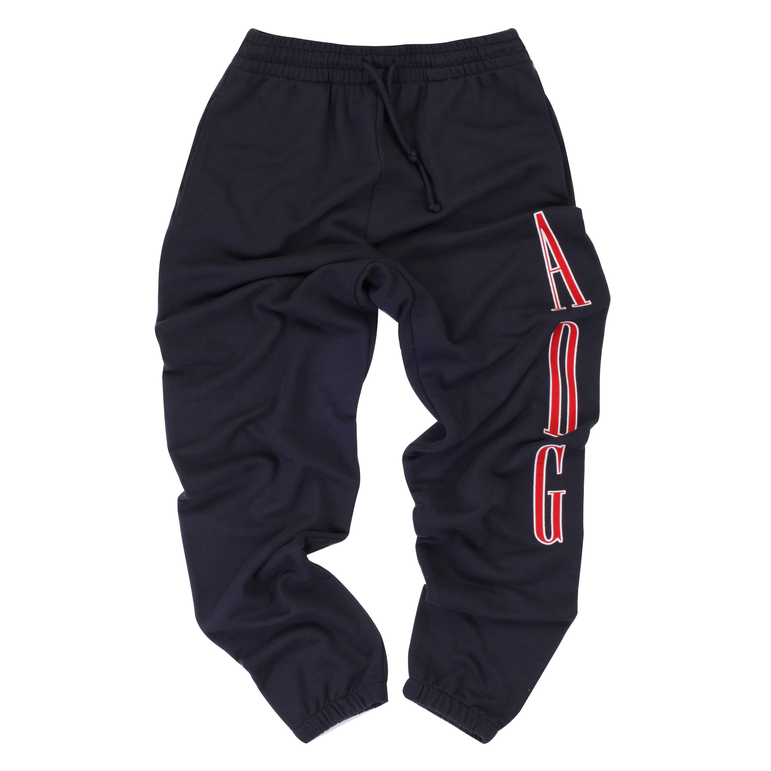 新品 deps TAG LOGO SWEAT PANTS WHITE×NAVY BARCODE