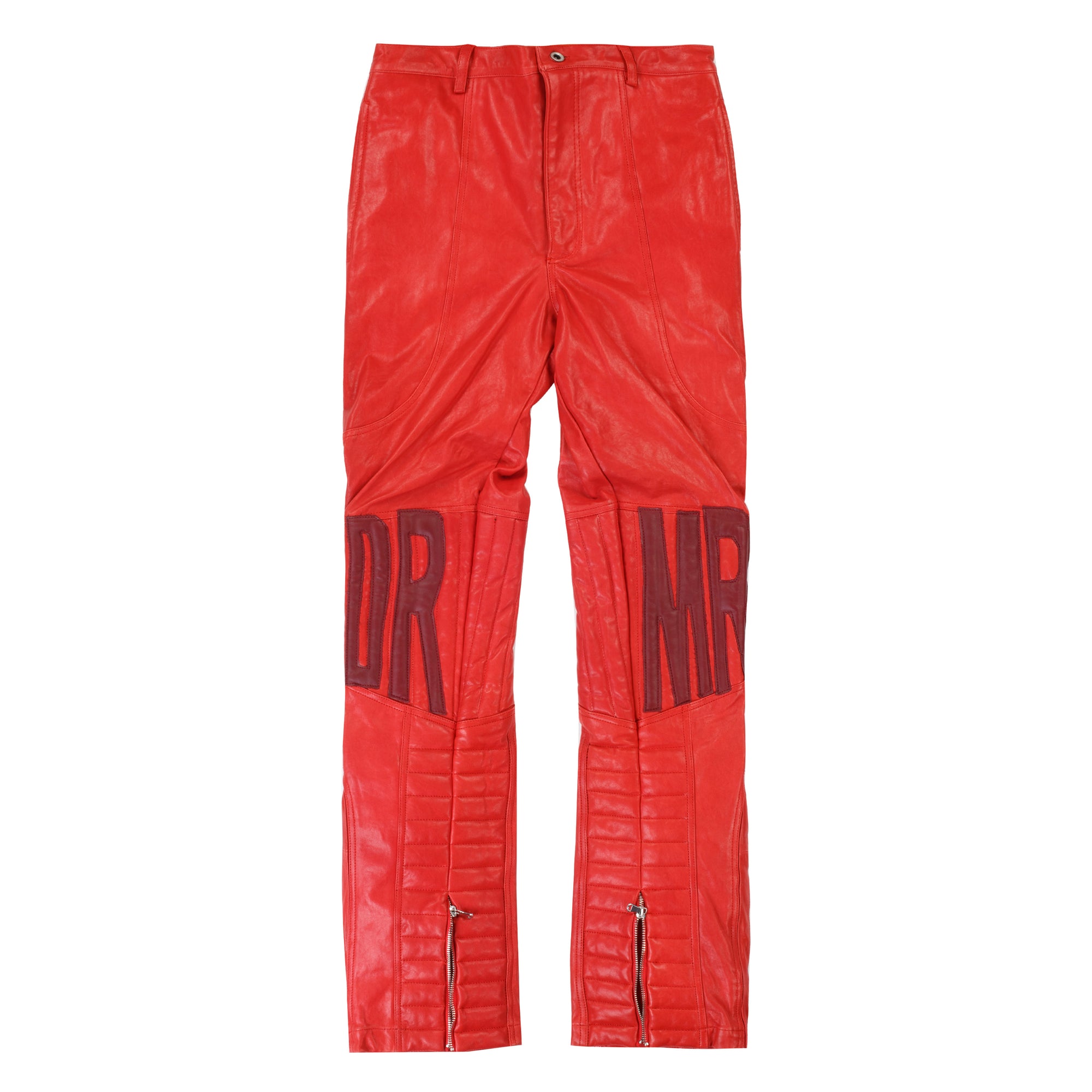 Who Decides War Moto Leather Pants Crimson