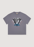 Gallery Dept Professional Tee shirt Grey with front sport style logo graphic, front view