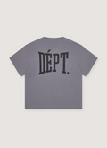Gallery Dept Professional Tee Shirt Grey with big black text that says Dept, back view Gallery Dept. Professional Tee Grey - Image 2 | Authenticated at Pieces Los Angeles