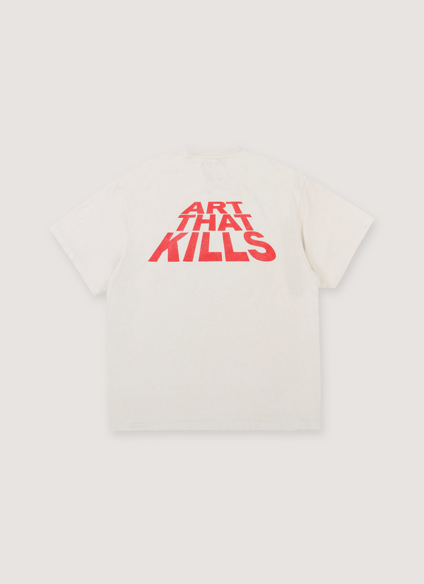 Gallery Dept. Protect Your Neck Tee Vintage White alternate view - Shop at Pieces Los Angeles