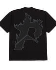 Pieces P Star Flame Tee Tonal Black