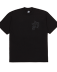 Pieces P Star Flame Tee Tonal Black