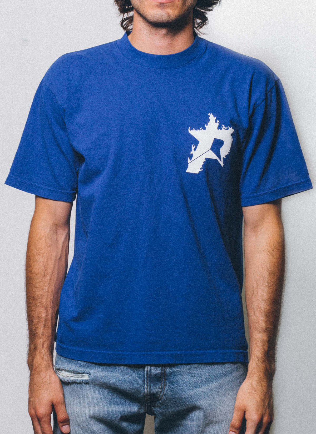 Pieces P Star Flame Tee Dodger Blue