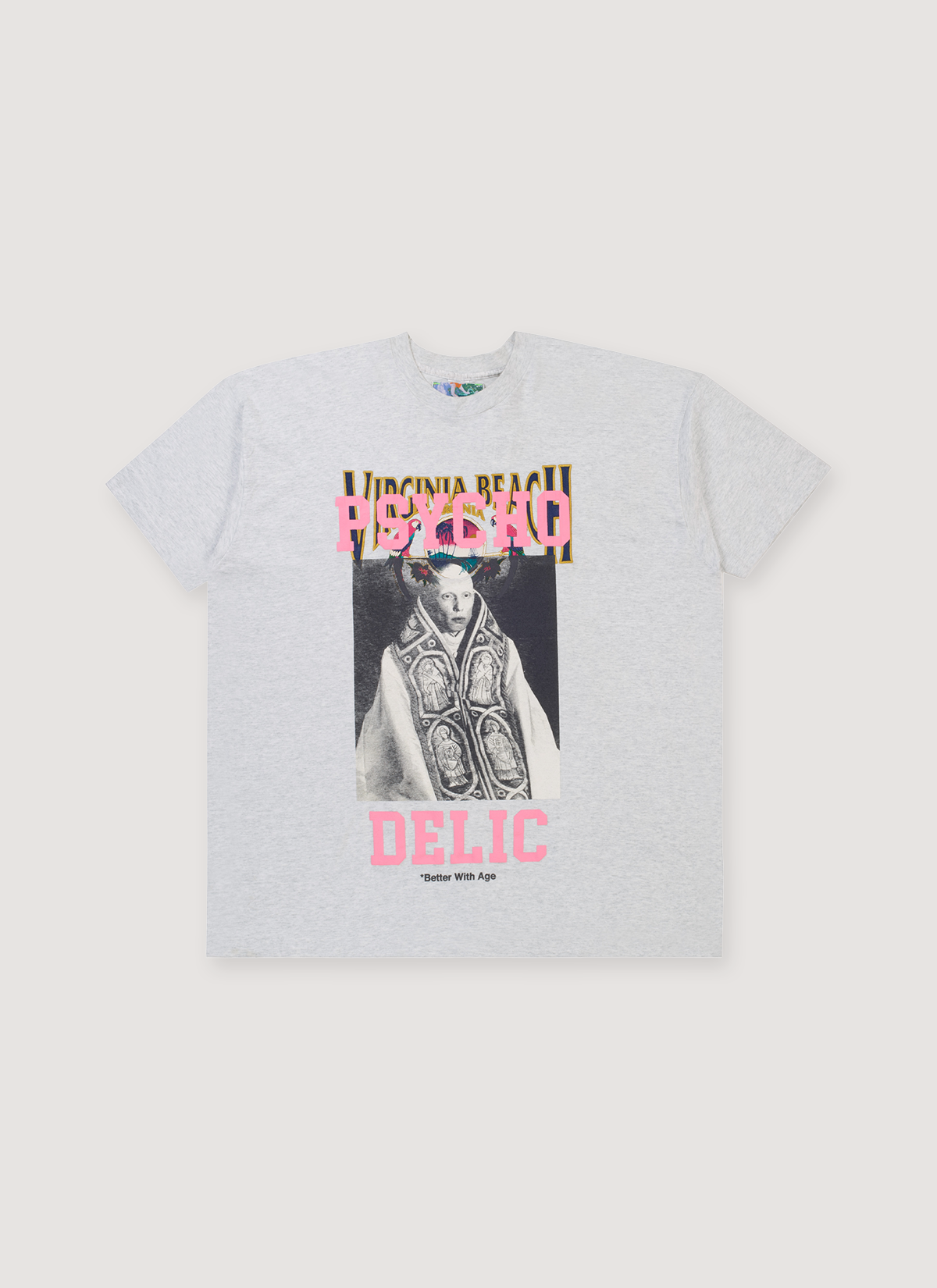 Better With Age Pyscho-Delic Tee Heather Grey (Virginia Beach)