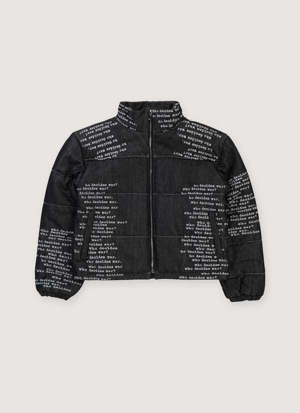 Who Decides War Signature Scripture Puffer Jacket Coal Signature Scripture Puffer Jacket Coal - Authenticated Jackets | Pieces Los Angeles