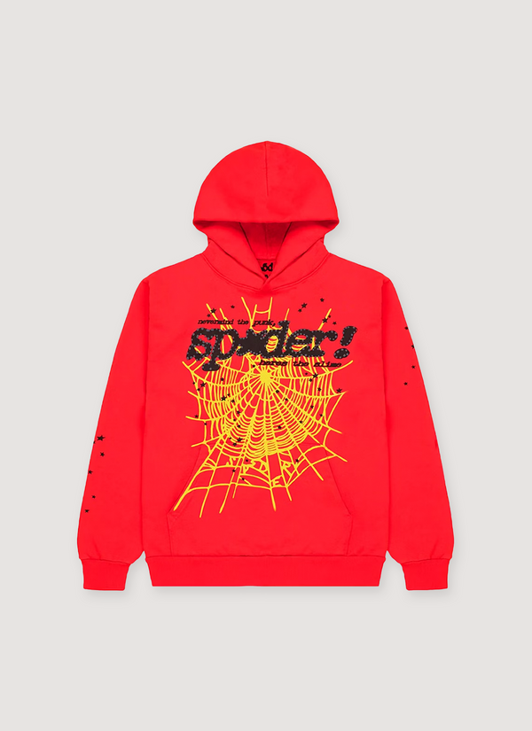 Sp5der Worldwide Punk V2 Sweatshirt Red Punk V2 Sweatshirt Red - Authenticated Sweatshirts | Pieces Los Angeles