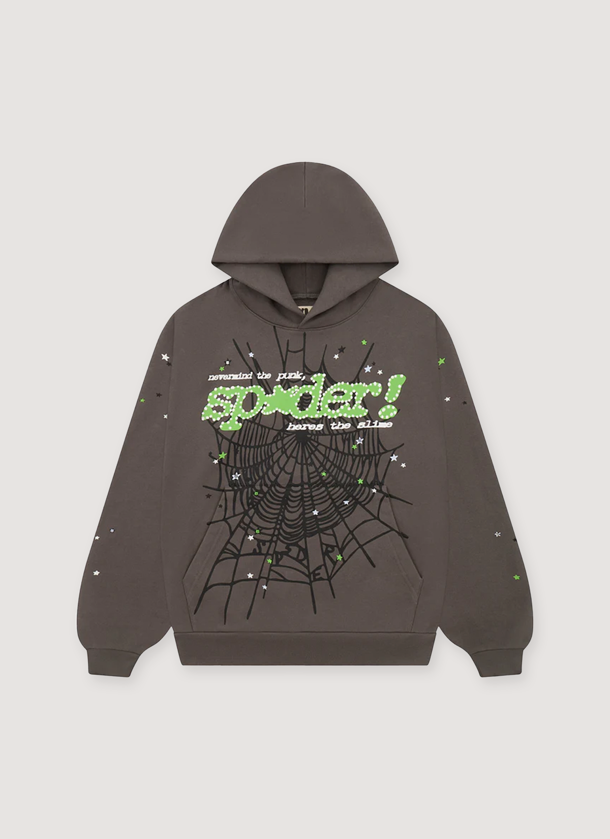 Sp5der Worldwide Punk V2 Sweatshirt Slate Grey