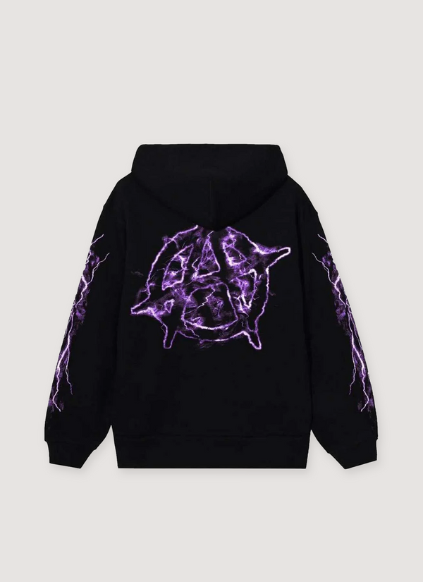 Revenge Purple Lightning Sweatshirt Black alternate view - Shop at Pieces Los Angeles