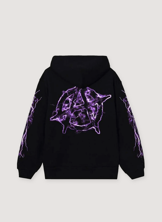 Revenge Lightning Anarchy Sweatshirt Black Purple