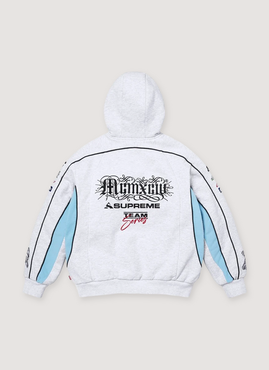 Supreme Racing Lined Zip Hooded Sweatshirt