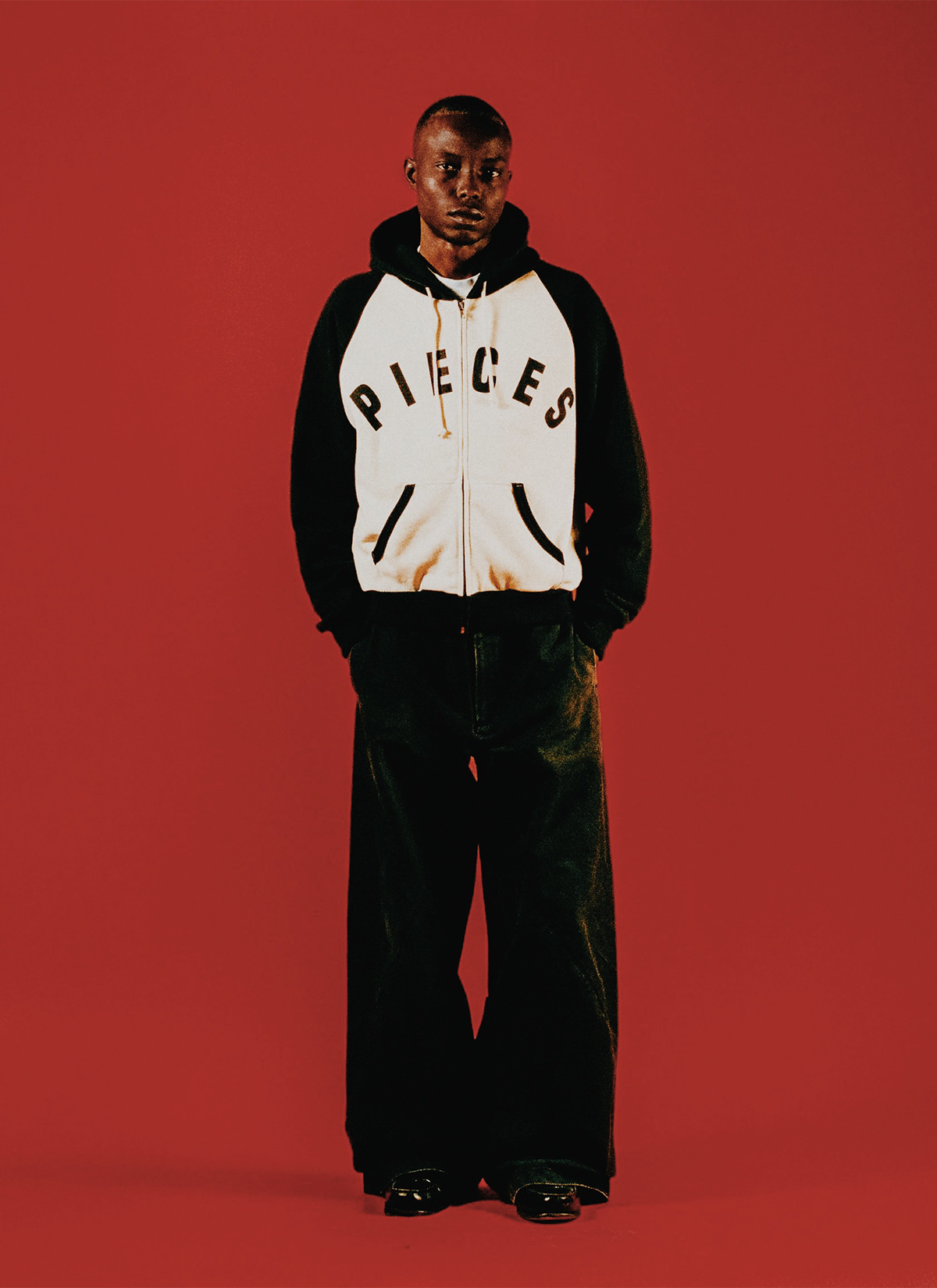 Pieces City of Angels Raglan Zip Up Sweatshirt Cream Black Pieces City of Angels Raglan Zip Up Sweatshirt Cream Black - Image 6 | Authenticated at Pieces Los Angeles