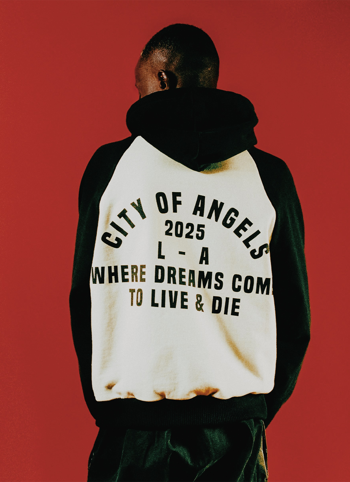Pieces City of Angels Raglan Zip Up Sweatshirt Cream Black Pieces City of Angels Raglan Zip Up Sweatshirt Cream Black - Image 7 | Authenticated at Pieces Los Angeles