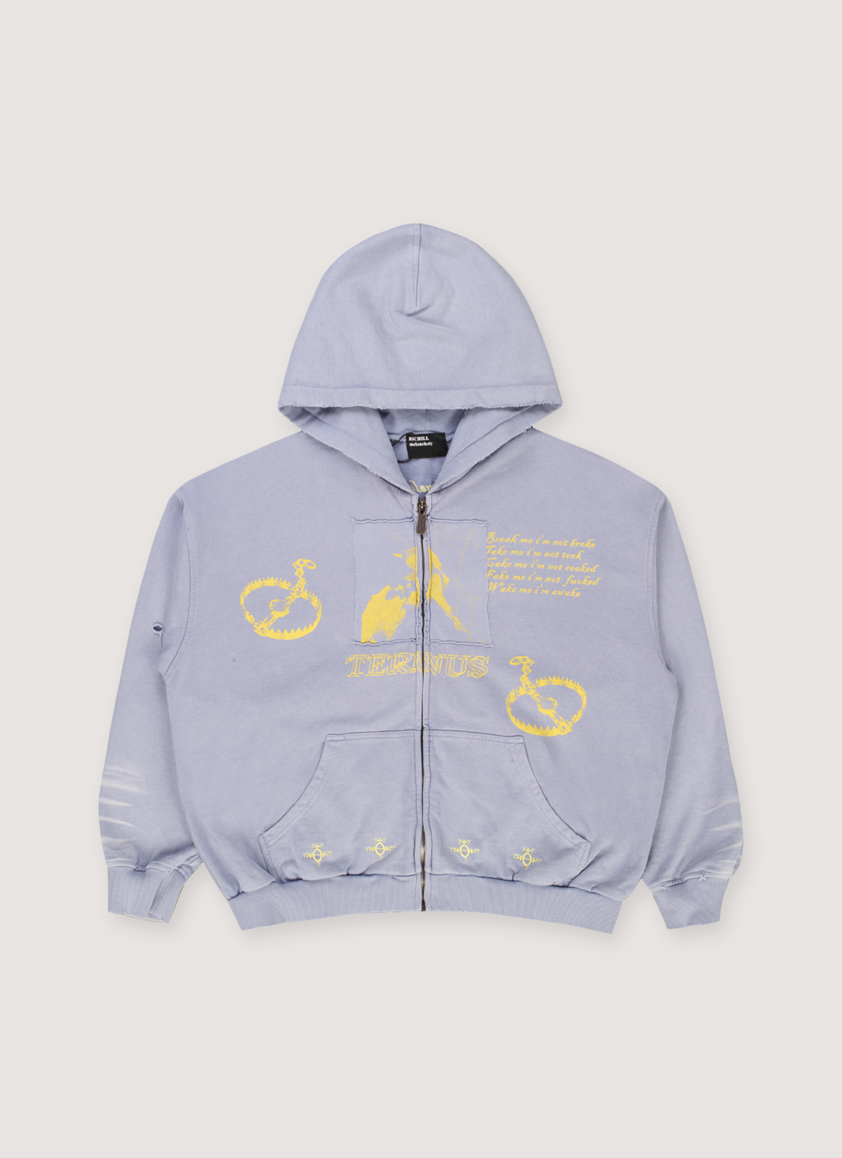 Richill Melancholy Ram Relic Zip Sweatshirt Blue