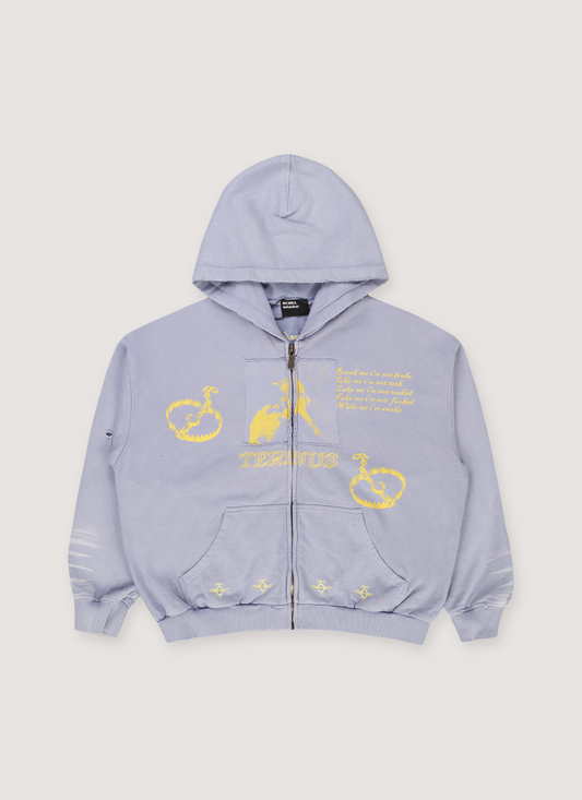 Richill Melancholy Ram Relic Zip Sweatshirt Blue