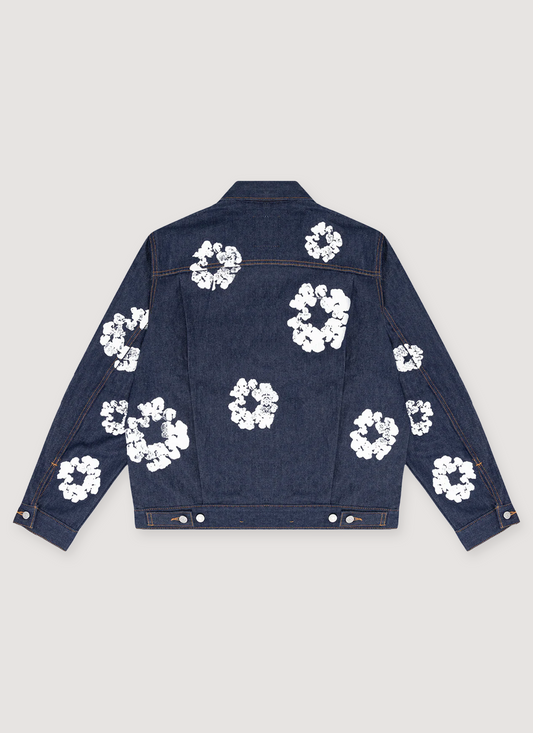Denim Tears Cotton Wreath Denim Jacket Raw Indigo
