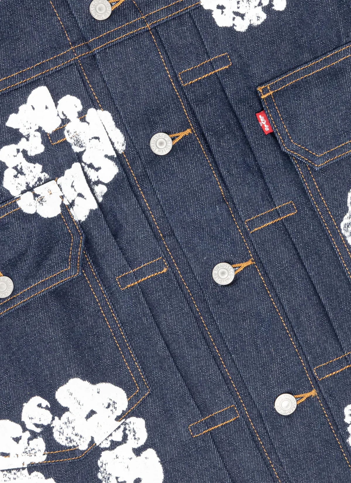Denim Tears Cotton Wreath Denim Jacket Raw Indigo Denim Tears Cotton Wreath Denim Jacket Raw Indigo - Image 3 | Authenticated at Pieces Los Angeles