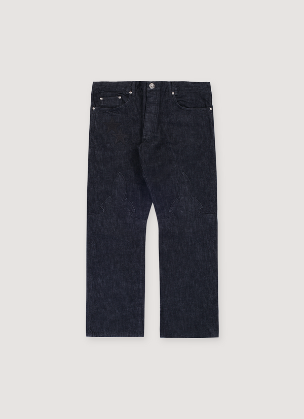 Chrome Hearts Le Fleur Star Patch Denim Raw Indigo (Pre-Owned) Le Fleur Star Patch Denim Raw Indigo (Pre-Owned) - Authenticated Jeans | Pieces Los Angeles