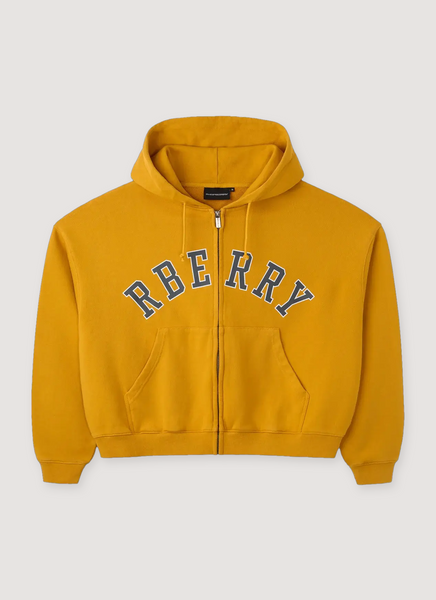 GV Gallery R Berry Zip Up Sweatshirt Mustard – PIECES