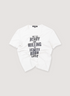 Raf Simmons Ready and Willing Tee Shirt White (Pre-Owned) with cotton-EA blend, printed text, thin ribbed neck, front view