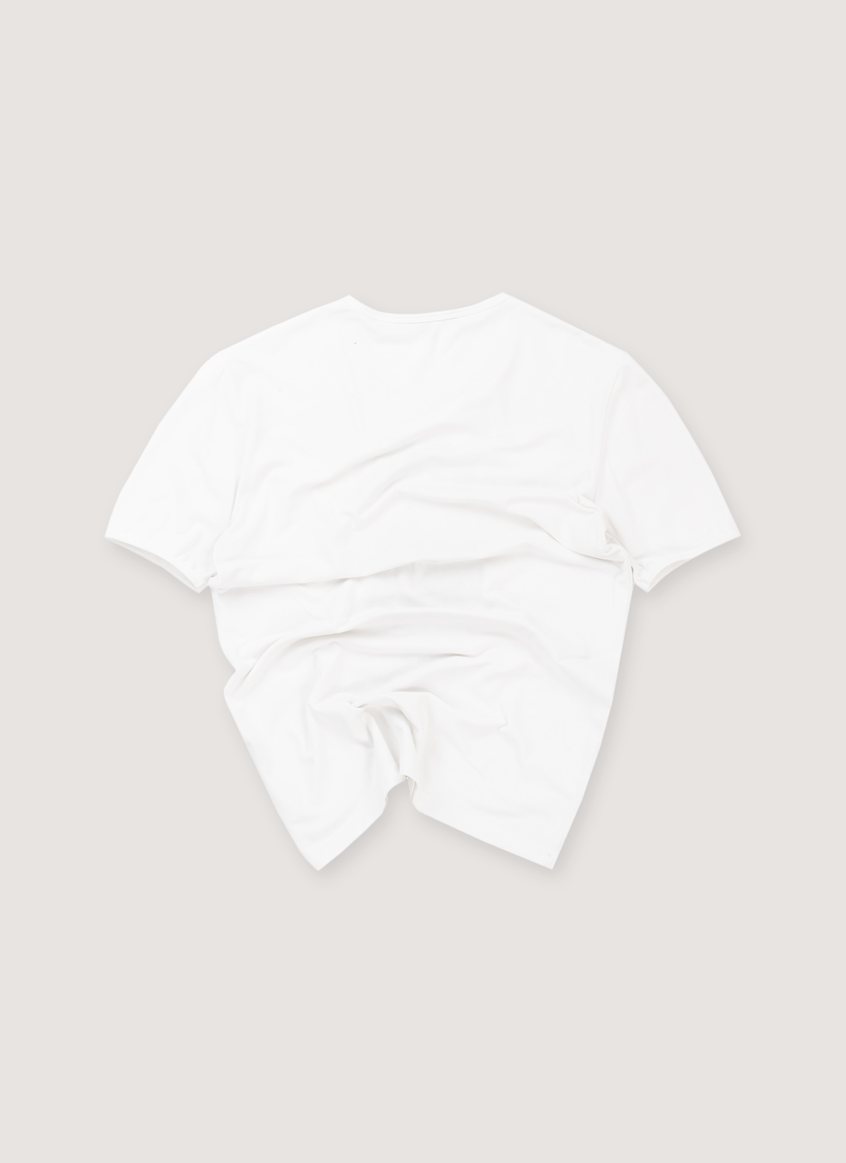 Raf Simmons Ready and Willing Tee Shirt White (Pre-Owned) with cotton-EA blend, printed text, thin ribbed neck, back view