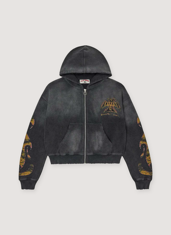 Vale Forever Reborn Waffle Zip Up Sweatshirt Black Reborn Waffle Zip Up Sweatshirt Black - Authenticated Sweatshirts | Pieces Los Angeles
