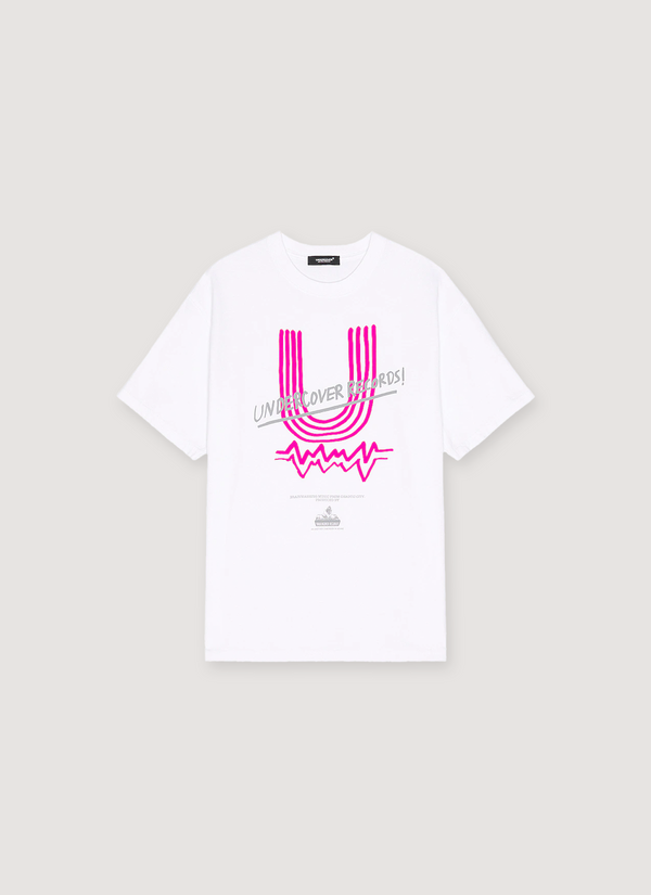Undercover Records Tee White Pink Records Tee White Pink - Authenticated T-shirts | Pieces Los Angeles