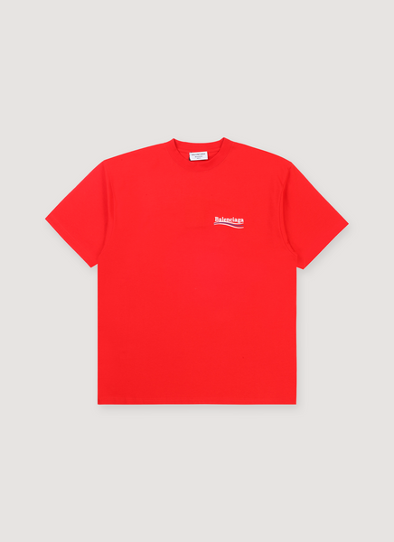 Balenciaga Tシャツ ロゴ刺繍 Political Campaign Balenciaga Men's Political Campaign Logo T-Shirt | Neiman Marcus