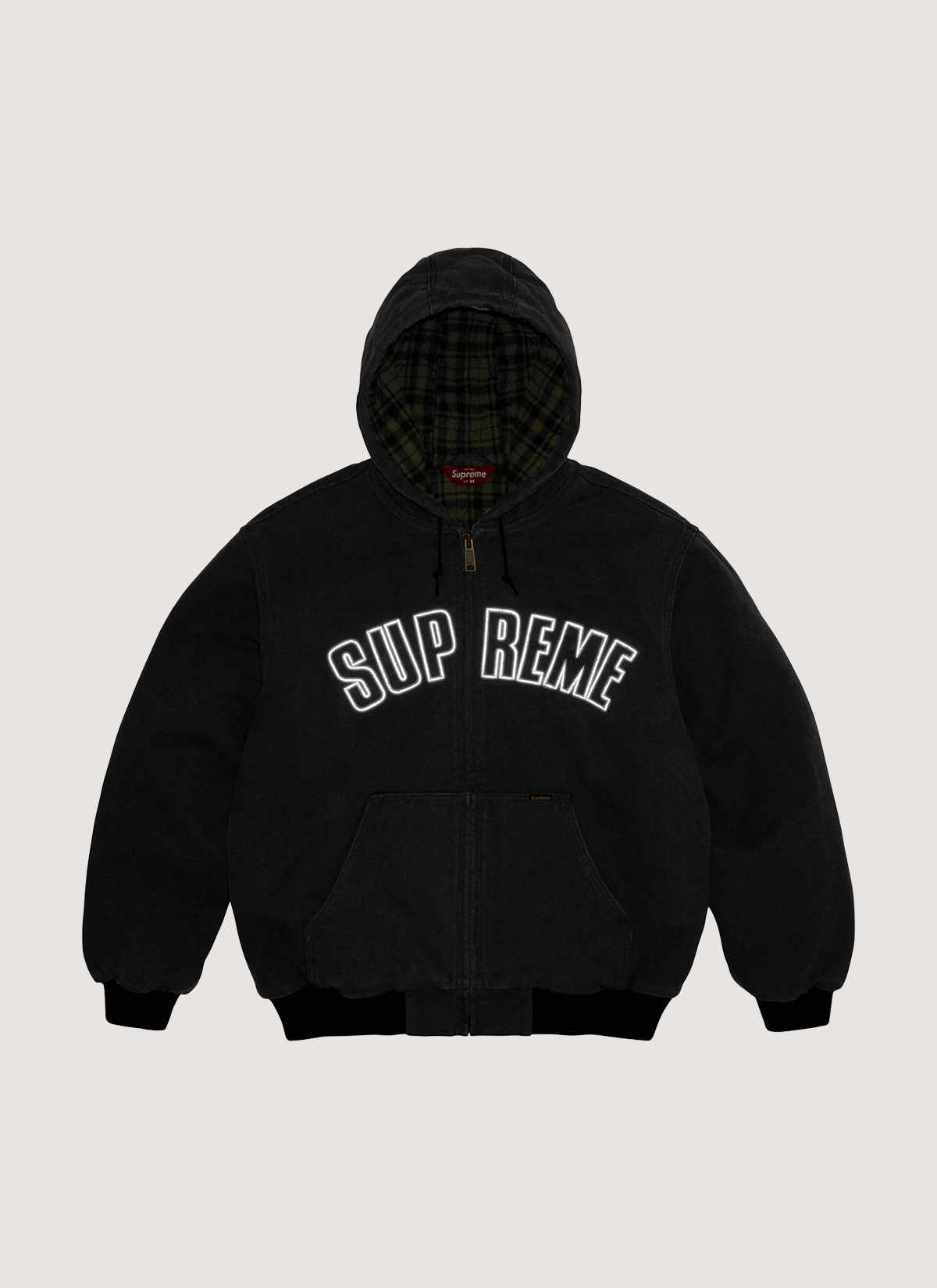 Supreme Reflective Arc Hooded Work Jacket – PIECES Supreme Reflective Arc Hooded Work Jacket – PIECES