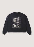 Enfants Riches Déprimés Remember When Longsleeve Faded Black with graphic of a lady on the front, and text on the sleeve, front view Enfants Riches Déprimés Remember When Longsleeve Faded Black - Image 1 | Authenticated at Pieces Los Angeles