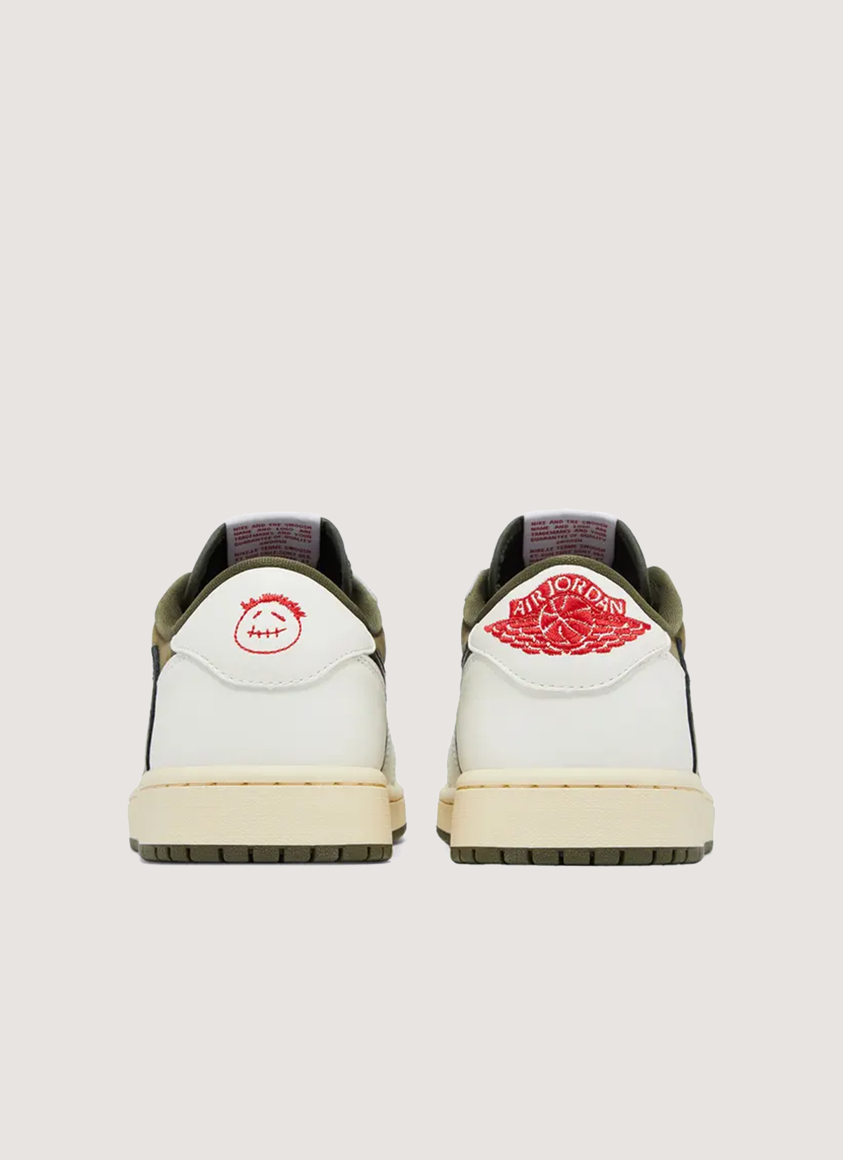 Jordan Travis Scott Retro 1 Low OG SP Medium Olive Jordan Travis Scott Retro 1 Low OG SP Medium Olive - Image 2 | Authenticated at Pieces Los Angeles