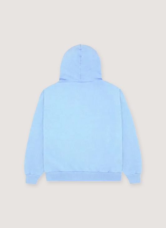 Sp5der Worldwide Rhinestone Logo Sweatshirt Baby Blue