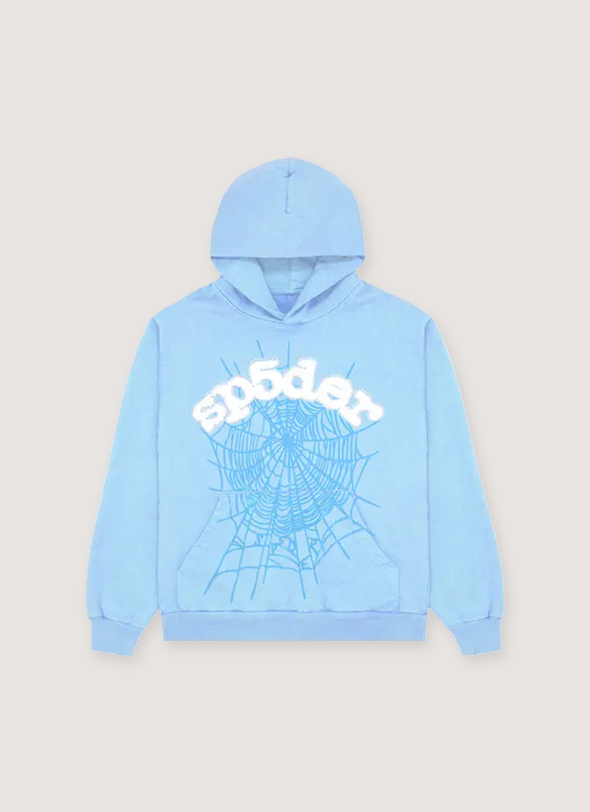 Sp5der Worldwide Rhinestone Logo Sweatshirt Baby Blue