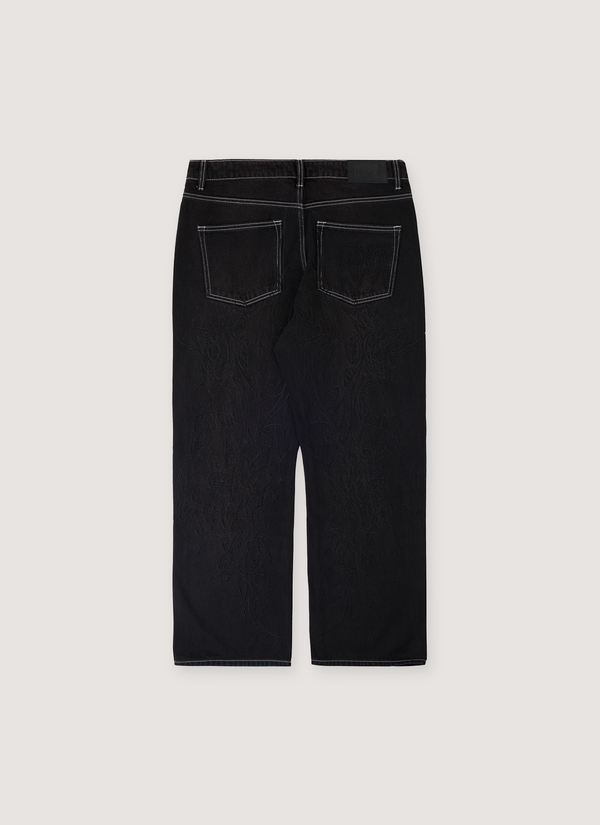 Revenge Tribal Cross Denim Jeans Black alternate view - Shop at Pieces Los Angeles