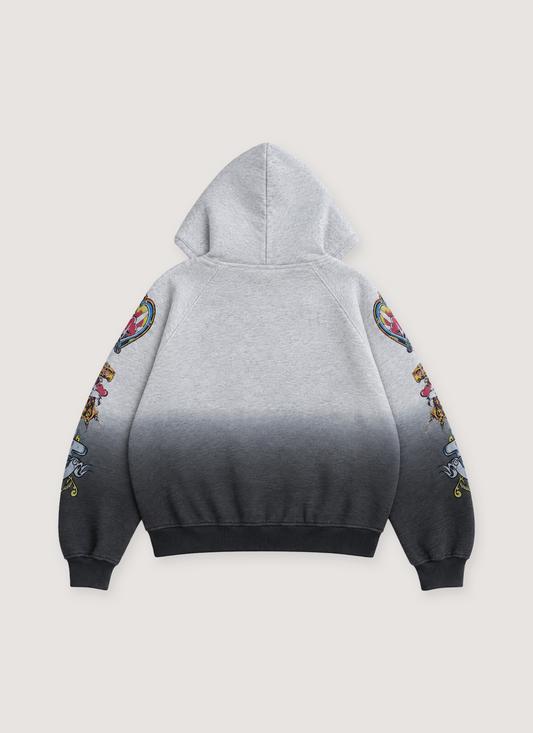 Righteous Faded Risen Zip Up Sweatshirt Two Tone