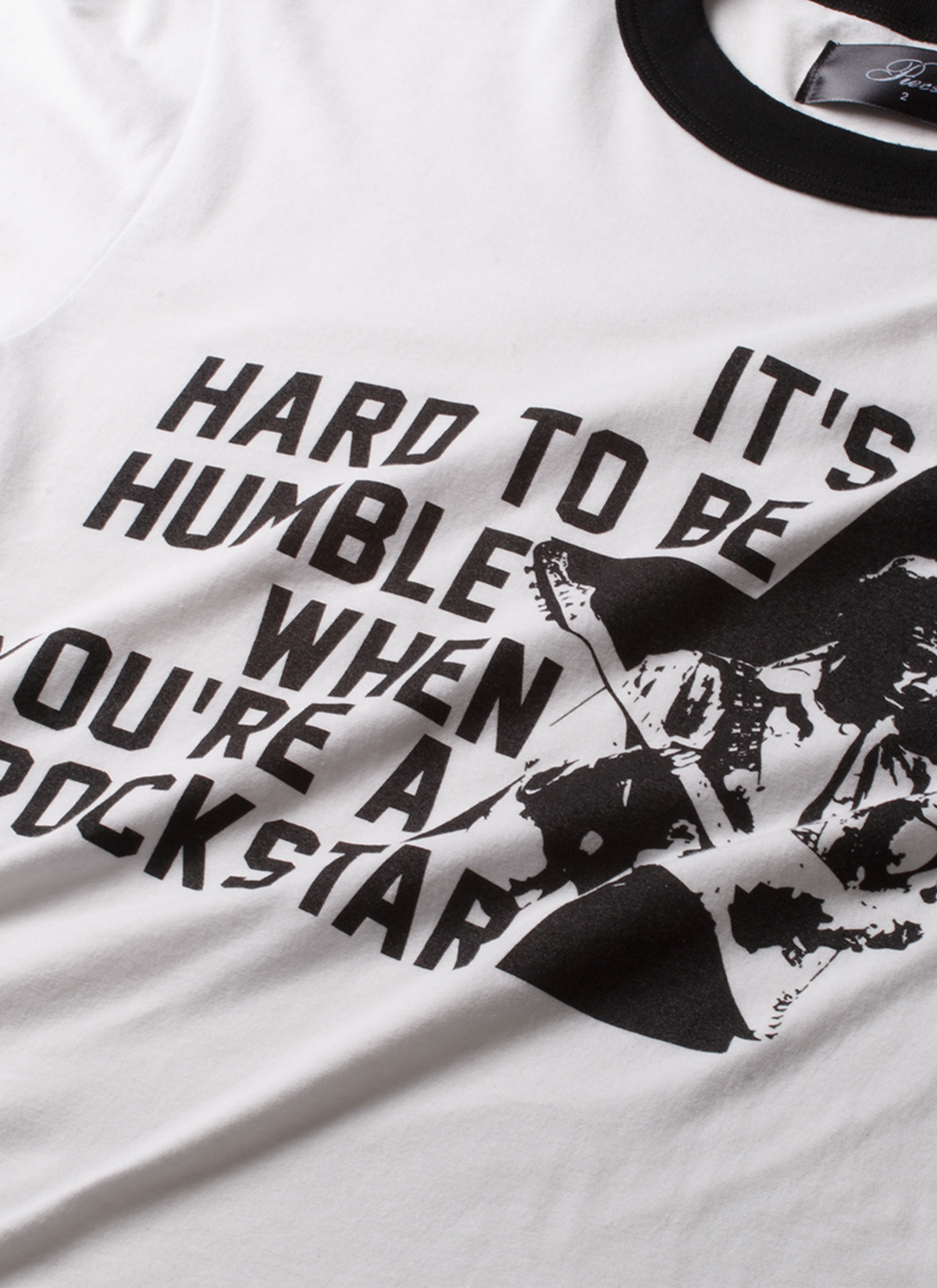 Pieces Rockstar Ringer White Black Pieces Rockstar Ringer White Black - Image 3 | Authenticated at Pieces Los Angeles