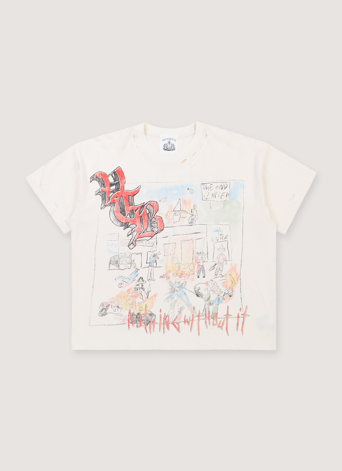 Vertabrae Riot Tee Vintage White