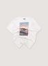 Saint Michael RK Without Fear Tee Shirt Vintage White (Pre-Owned) with vintage wash, printed and faded logos, distressed detailings, and front graphic that says &